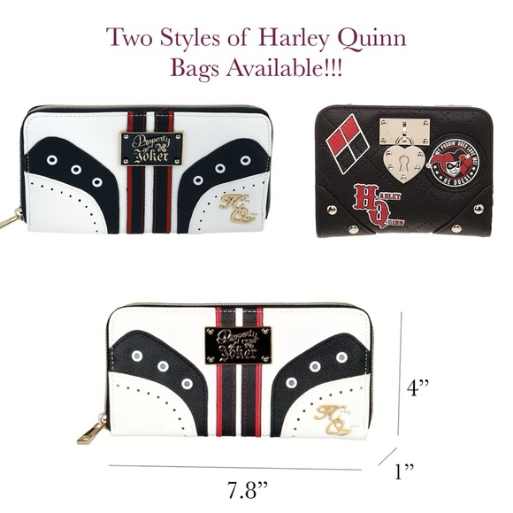 Harley Quinn Suicide Squad Property of the Joker White Clutch Purse - Picture 16 of 16